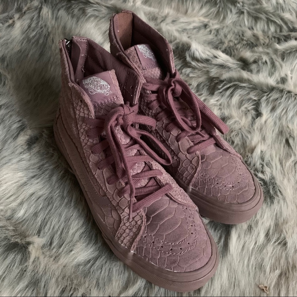 Vans Sk8-Hi Snake Embossed Suede Sneakers